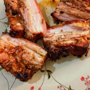 marinated pork belly strips